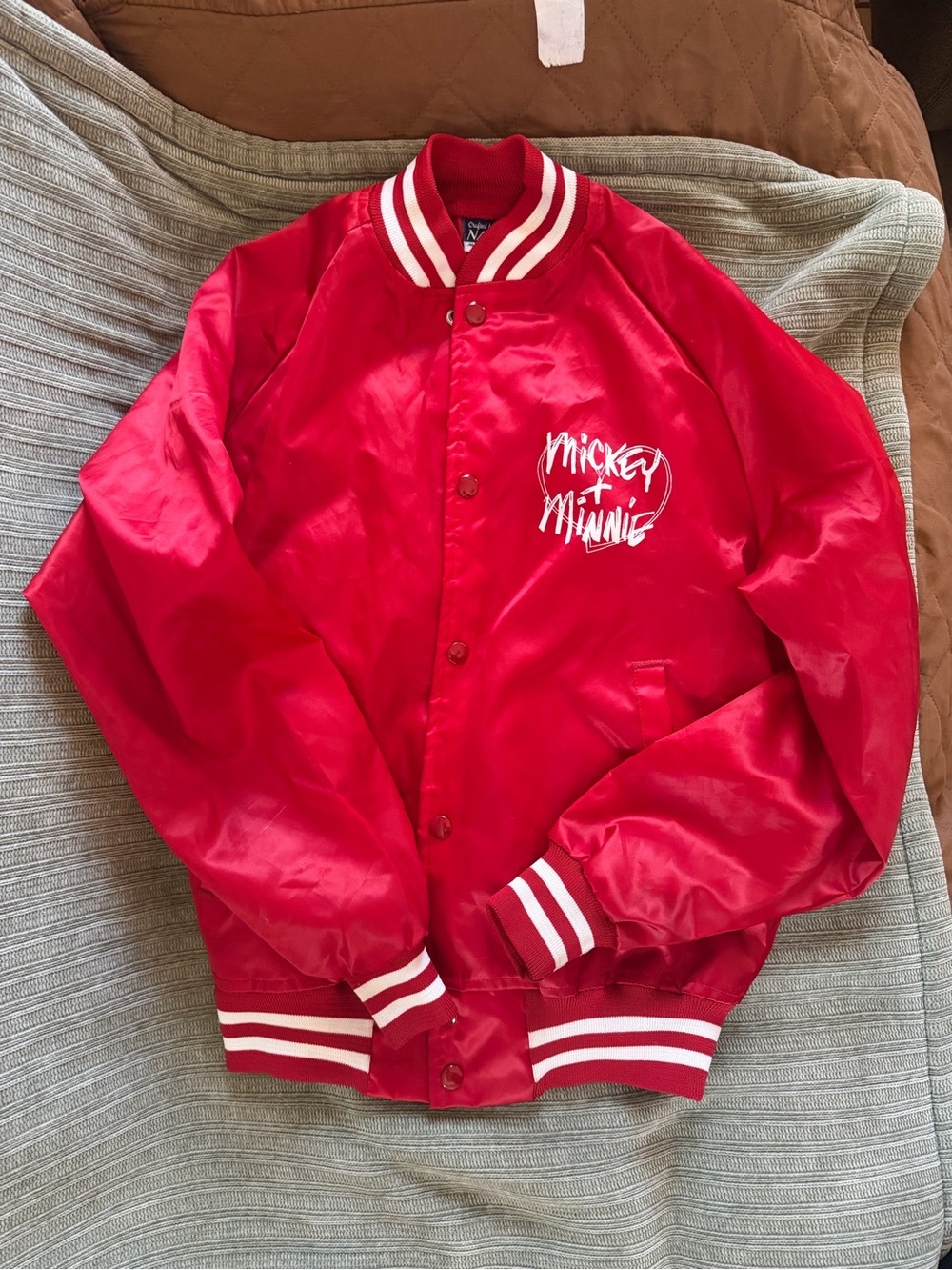 Vintage 80’s Mickey & Minnie Bomber/Windbreaker Jacket